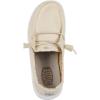 imageHey Dude Girls Wendy Stretch Canvas  Youths Shoes  Youth Slipon Loafers  Comfortable ampamp LightWeightOffwhite