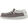 imageHey Dude Wally Canvas Shoes for Kids  Canvas Upper  Rubber Outsole  Cotton Lining  Breathable DesignLight Grey