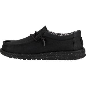 imageHey Dude Wally Canvas Shoes for Kids  Canvas Upper  Rubber Outsole  Cotton Lining  Breathable DesignBlackBlack