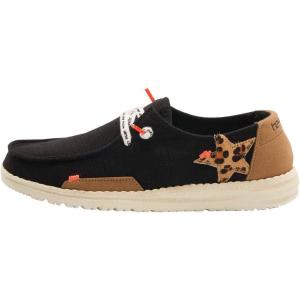 imageHey Dude Womens Wendy  Womens Shoes  Womens Lace Up Loafers  Comfortable ampamp LightWeightStar Black