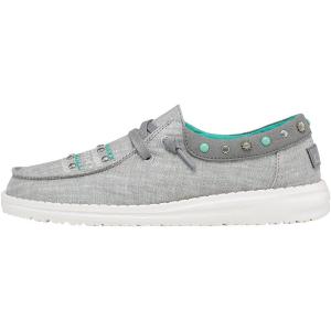 imageHey Dude Womens Wendy Annex Rodeo Multiple Colors  Womens Shoes  Womens Lace Up Loafers  Comfortable ampamp LightWeightGrey
