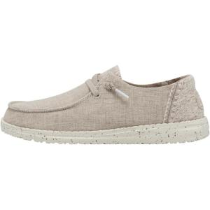 imageHey Dude Womens Wendy Woven  Womens Loafers  Womens Slip On Shoes  Comfortable ampamp Light WeightDusty Pink