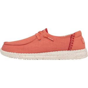 imageHey Dude Womens Wendy Woven  Womens Loafers  Womens Slip On Shoes  Comfortable ampamp Light WeightInca Poppy Red