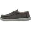 imageHey Dude Mens Wally Wash  Mens Shoes Lace Up Loafers Comfortable ampamp LightWeightDark Grey