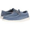 imageHey Dude Mens Wally Wash  Mens Shoes Lace Up Loafers Comfortable ampamp LightWeightSteel Blue