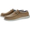 imageHey Dude Mens Wally Wash  Mens Shoes Lace Up Loafers Comfortable ampamp LightWeightTobacco