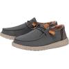 imageHey Dude Womens Wendy Washed Canvas  Womens Shoes  Womens Lace Up Loafers  Comfortable ampamp LightWeightCharcoal