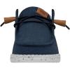 imageHey Dude Womens Wendy Washed Canvas  Womens Shoes  Womens Lace Up Loafers  Comfortable ampamp LightWeightNavy