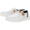 imageHey Dude Womens Wendy Washed Canvas  Womens Shoes  Womens Lace Up Loafers  Comfortable ampamp LightWeightWhite