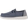 imageHey Dude Womens Wendy Washed Canvas  Womens Shoes  Womens Lace Up Loafers  Comfortable ampamp LightWeightSheen Blue