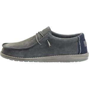 imageHey Dude Mens Wally Suede Multiple Colors  Mens Shoes  Mens Lace Up Loafers  Comfortable ampamp LightWeightGrey