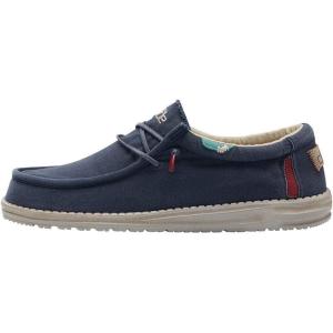 imageHey Dude Mens Wally Wash  Mens Shoes Lace Up Loafers Comfortable ampamp LightWeightBlue Space