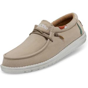 imageHey Dude Mens Wally Wash  Mens Shoes Lace Up Loafers Comfortable ampamp LightWeightWashed Tan