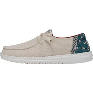 imageHey Dude Womens Wendy Washed Canvas  Womens Shoes  Womens Lace Up Loafers  Comfortable ampamp LightWeightDahlia Orange