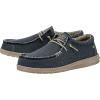 imageHey Dude Mens Wally Stitch  Mens Loafers  Mens Slip On Shoes  Comfortable ampamp LightWeightBlue Night