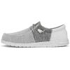 imageHey Dude Mens WallyTri Varsity Sport Mesh  Mens Shoes  Men Slipon Loafers  Comfortable ampamp LightWeightStone White