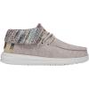 imageHey Dude Wendy Fold Youth  Girls Loafers  Girls Slip On Shoes  Comfortable ampamp Light WeightCream Multi