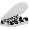 imageHey Dude Wendy Slip Classic  Womens Shoes  Womens Slip On Loafers  Comfortable ampamp LightWeightWhiteBlack Cow Print
