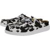 imageHey Dude Wendy Slip Classic  Womens Shoes  Womens Slip On Loafers  Comfortable ampamp LightWeightWhiteBlack Cow Print