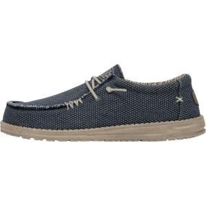imageHey Dude Mens Wally Stitch  Mens Loafers  Mens Slip On Shoes  Comfortable ampamp LightWeightBlue Night