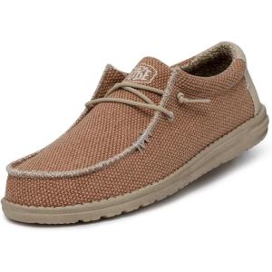 imageHey Dude Mens Wally Stitch  Mens Loafers  Mens Slip On Shoes  Comfortable ampamp LightWeightOrange