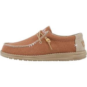 imageHey Dude Mens Wally Stitch  Mens Loafers  Mens Slip On Shoes  Comfortable ampamp LightWeightTangerine