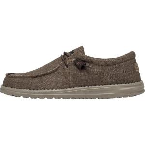 imageHey Dude Mens WallyTri Varsity Sport Mesh  Mens Shoes  Men Slipon Loafers  Comfortable ampamp LightWeightCaribou