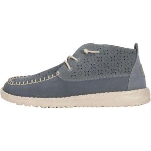 imageHey Dude Womens Wendy Mid Suede Boho  Womens Shoes  Womens Slip On Loafers  Comfortable ampamp LightWeightGrey