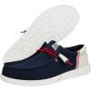 imageHey Dude Mens Wally Funk Americana  Mens Shoes  Men Slipon Loafers  Comfortable ampamp LightWeightNavy White