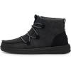 imageHey Dude Womens Eloise Leather Ankle BootRecycled Leather Total Black