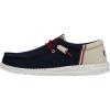 imageHey Dude Mens Wally Funk Americana  Mens Shoes  Men Slipon Loafers  Comfortable ampamp LightWeightNavy White