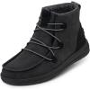 imageHey Dude Womens Eloise Leather Ankle BootRecycled Leather Total Black