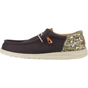 imageHey Dude Mens Wally Funk Fish Camo  Mens Shoes  Men Slipon Loafers  Comfortable ampamp LightWeightCamo Black