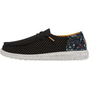 imageHey Dude Womens Wendy Funk LaceUp LoaferBlack Floral Dot