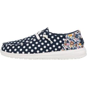 imageHey Dude Womens Wendy Funk LaceUp LoaferNavy Flora Dot