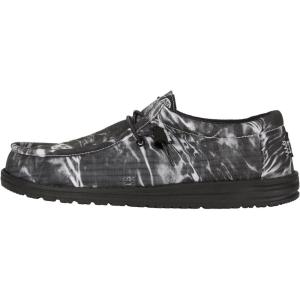 imageHey Dude Mens Wally Mossy Oak Elements  Mens Shoes  Men Slipon Loafers  Comfortable ampamp LightWeightBlack