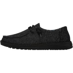 imageHey Dude Wendy Sox Womens Shoes  Women Slipon Loafers  Comfortable ampamp LightWeightWendy Micro Total Black