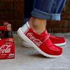 imageHey Dude Wally Diet Coke Mens Shoes Comfortable ampamp LightWeightTrue RedWhite