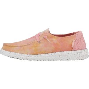 imageHey Dude Toddler Wendy Sparkle  Toddler Loafers  Kids Slip on Shoes  Comfortable ampamp LightWeightTie Dye Lemon Ombre