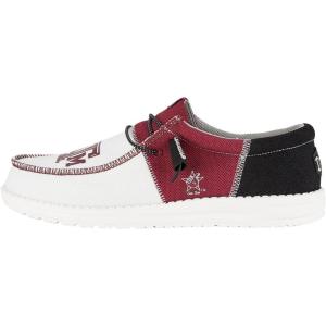 imageHey Dude Wally Mens Shoes Mens Slipon Loafers Comfortable ampamp LightWeightTexas Am BurgundyWhite