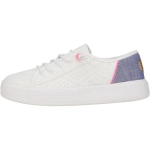 imageHey Dude Womens Cody Crafted Mix  Womens Shoes  Women Slipon Sneakers  Comfortable ampamp LightWeightEyelet White