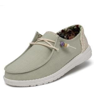 imageHey Dude Womens Wendy Stretch  Womens Shoes  Womens Slip On Shoes  Comfortable ampamp LightWeightSage
