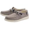 imageHey Dude Mens Wally Loafer Multiple Colors  Mens Shoes  Mens Lace Up LoafersGrey Stripes