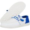 imageHey Dude Mens WallyTri Varsity Sport Mesh  Mens Shoes  Men Slipon Loafers  Comfortable ampamp LightWeightWhiteBlue
