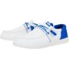 imageHey Dude Mens WallyTri Varsity Sport Mesh  Mens Shoes  Men Slipon Loafers  Comfortable ampamp LightWeightWhiteBlue
