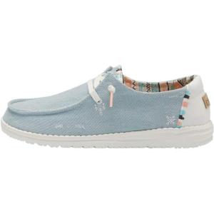 imageHey Dude Mens Wally Loafer Multiple Colors  Mens Shoes  Mens Lace Up LoafersLight Denim
