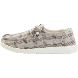 imageHey Dude Mens Wally Loafer Multiple Colors  Mens Shoes  Mens Lace Up LoafersPlaid Taupe