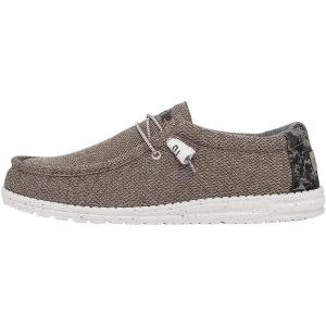 imageHey Dude Mens Wally Stretch  Mens Loafers  Mens Slip On Shoes  Comfortable ampamp LightWeightSand Dune Camo