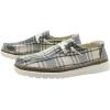 imageHey Dude Mens Wally Loafer Multiple Colors  Mens Shoes  Mens Lace Up LoafersPlaid Grey