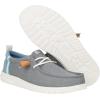 imageHEYDUDE Wally Craft Linen Monument GreyFaded Denim Size 11 Mens Shoes Mens Slipon Loafers Comfortable ampamp LightWeight